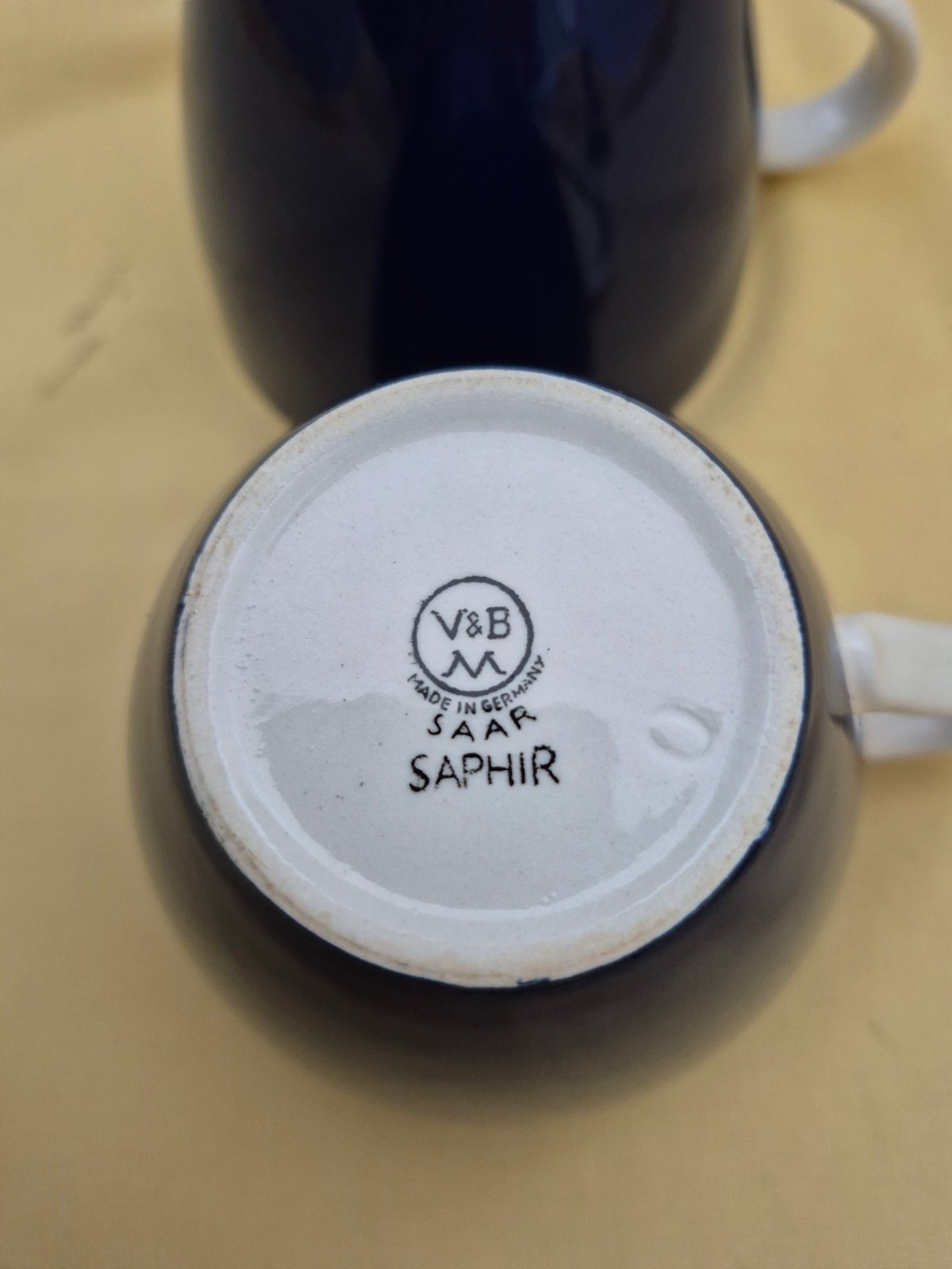 Villeroy & Boch Saar Saphir Jumbotassen 2er Set Porzellan kobaltblau V&B - alt