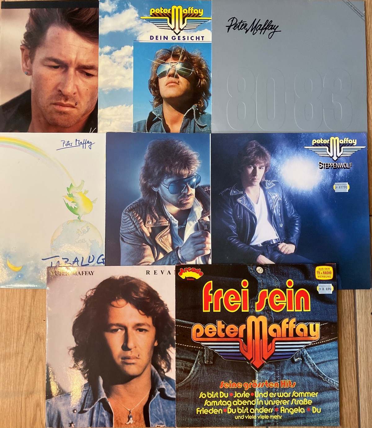 Peter Maffay LP Sammlung 8 Alben Vinyl Steppenwolf Tabaluga Frei sein Revanche