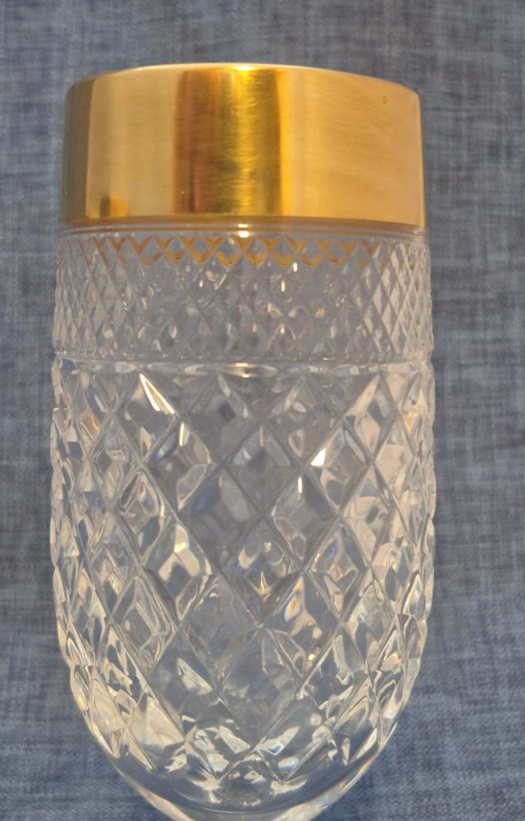 Josephinenhütte - Design: Ernestine - 4 Kristallgläser - 24 Karat Golddekor -