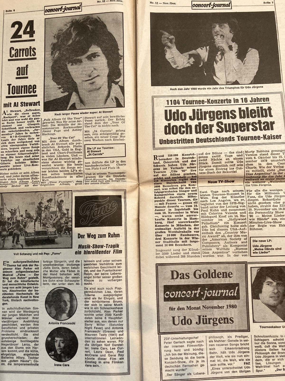 Concert Journal 12/1980 Pink Floyd The Wall Tour Dortmund Rarität Vintage