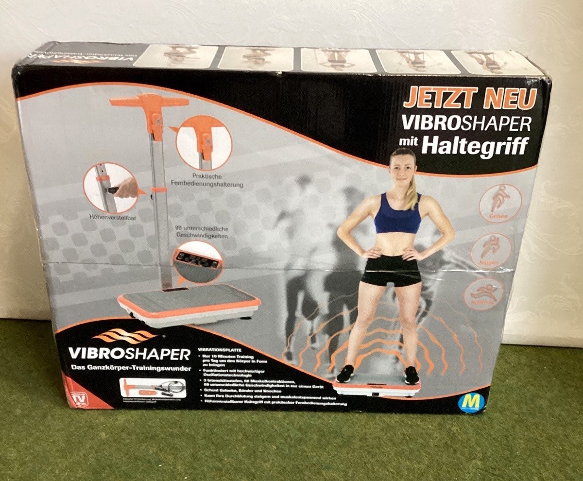 VibroShaper Vibrationsplatte mit Haltegriff 99 Stufen Ganzkörper Training OVP