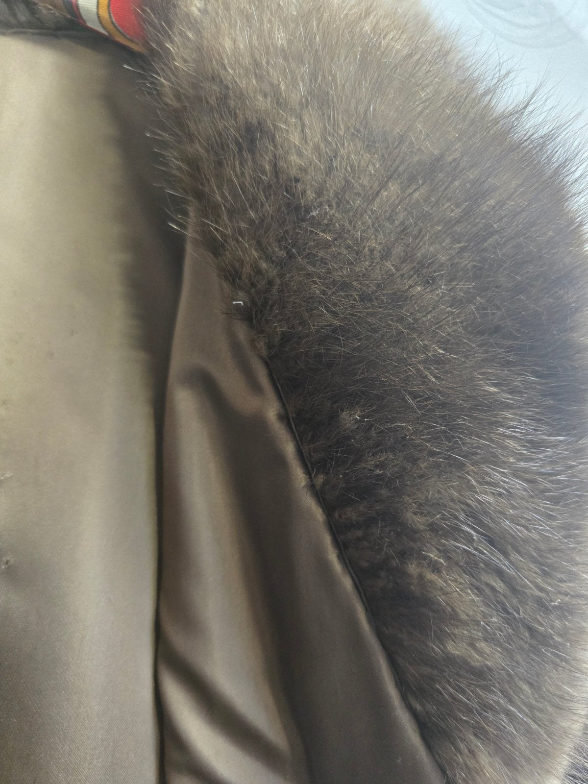 Vintage Damen Pelzmantel Echtpelz braun Nerz-Optik Retro Wintermantel gebraucht