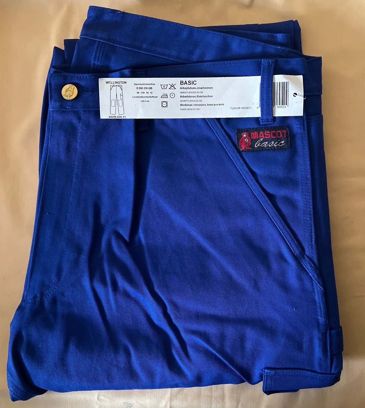 MASCOT Basic, Wellington Arbeitshose Knietaschen Gr. 58 blau Workwear NEU, OVP