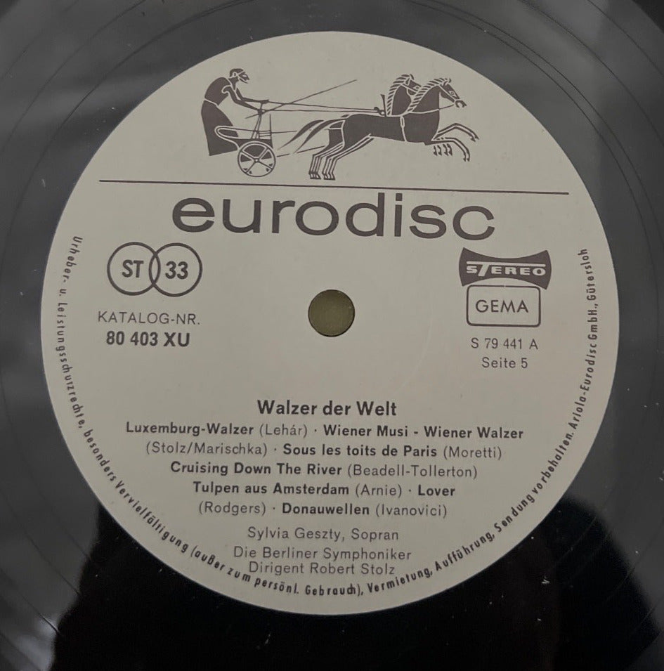 Walzer der Welt, Robert Stolz, Berliner Symphoniker, Eurodisc 3LP Box, 1970-1980