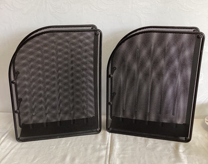 2x Stehsammler Metall Mesh Schwarz Dokumentenhalter Büro Ablage Organizer Set