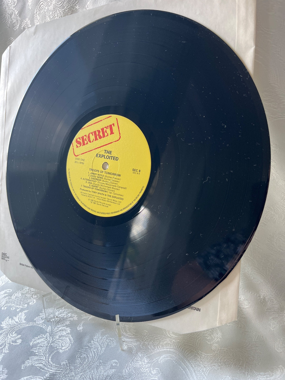 The Exploited – Troops of Tomorrow LP Vinyl Punk Secret Records SEC 8 UK 1982