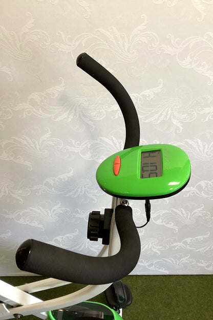 Faltbares Heimtrainer X-Bike Fitnessbike klappbar LCD-Display grün weiß