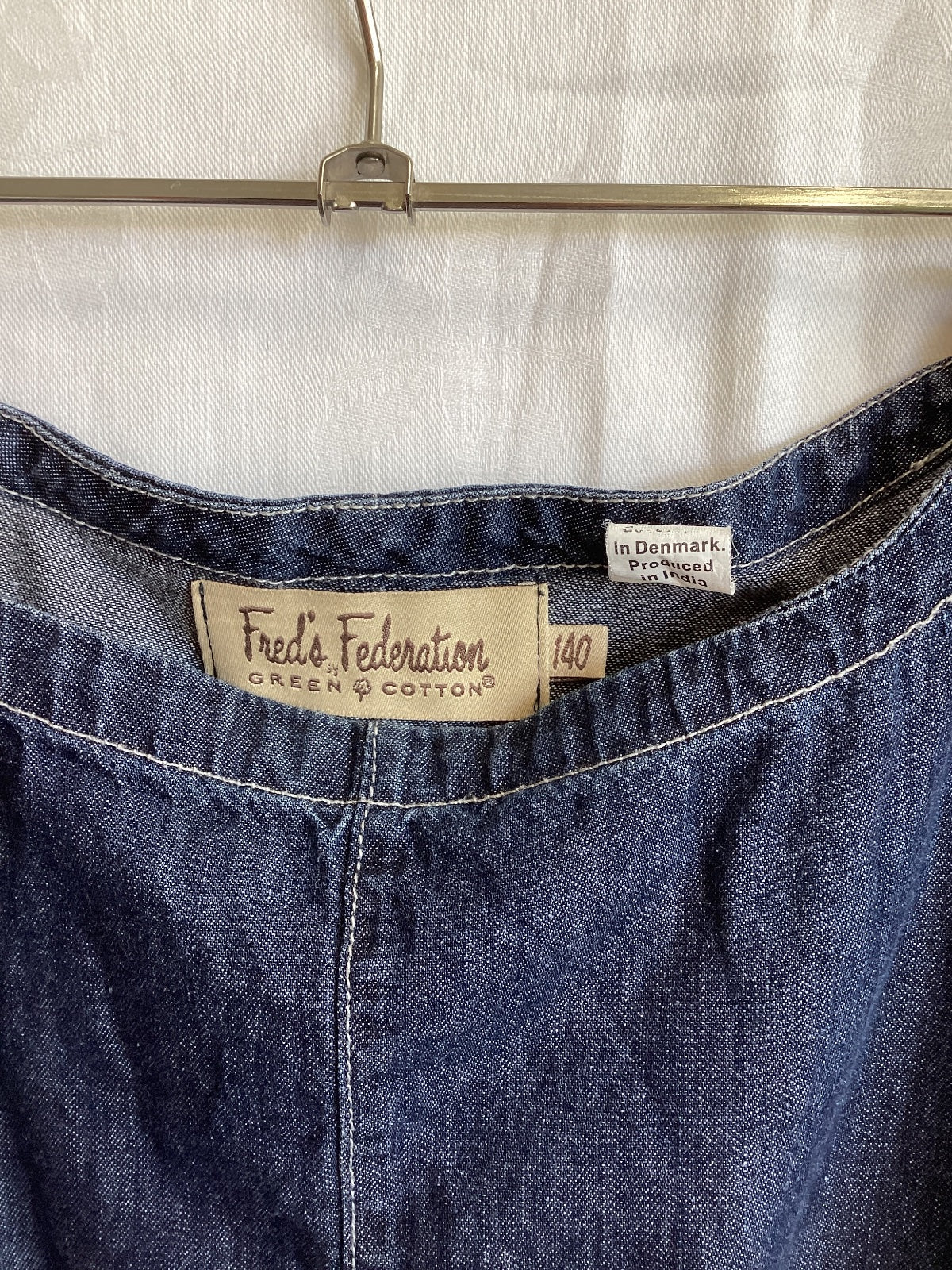 Fred's Federation Green Cotton Jeanskleid Mädchen Gr. 140 Denim blau