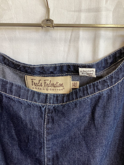 Fred's Federation Green Cotton Jeanskleid Mädchen Gr. 140 Denim blau