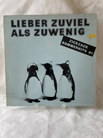 Lieber Zuviel Als Zuwenig – Zickzack Sommerhits 81 LP Vinyl NDW Punk 1981