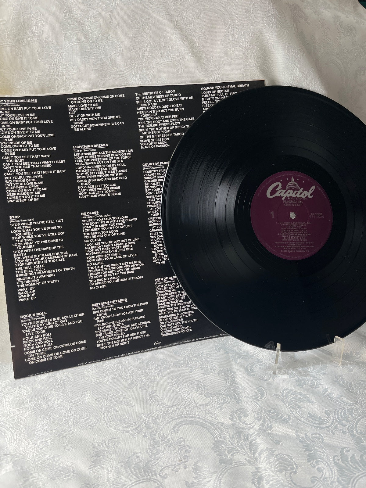 Plasmatics – Coup d'État LP Vinyl 1982 Capitol Records Punk Rock Wendy Williams