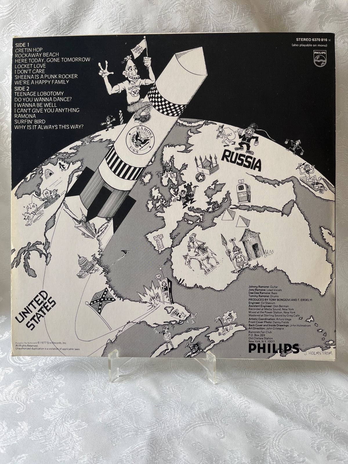 Ramones – Rocket to Russia LP Vinyl 1977 Philips 6370 816 Punk Rock Holland