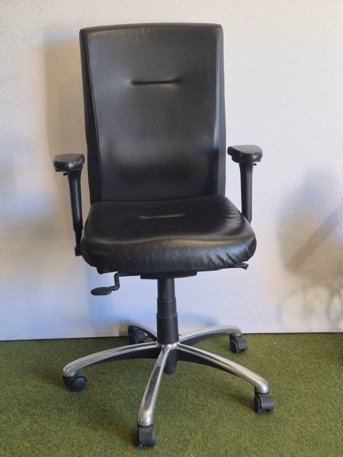 KOHL Bürostuhl Chefsessel Kunstleder schwarz Drehstuhl Armlehnen höhenverstellb.