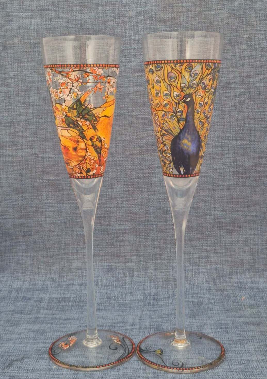 Goebel - Artis Orbis - Louis Comfort Tiffany - 2 Sektkelche - 27,5 cm -
