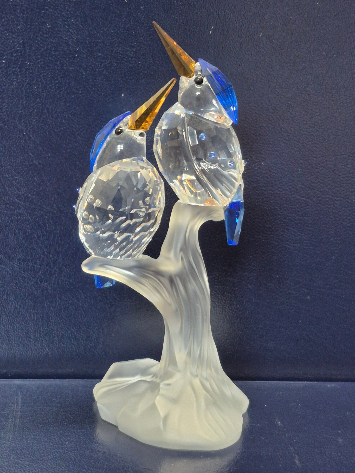 Swarovski 623323 - Eisvögel - Kristallglasfiguren - Sammlerstück - ca 10,4 cm