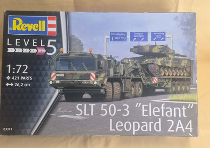 Revell 03311 SLT 50-3 Elefant Leopard 2A4 1:72 Modellbausatz 421 Teile Level 5