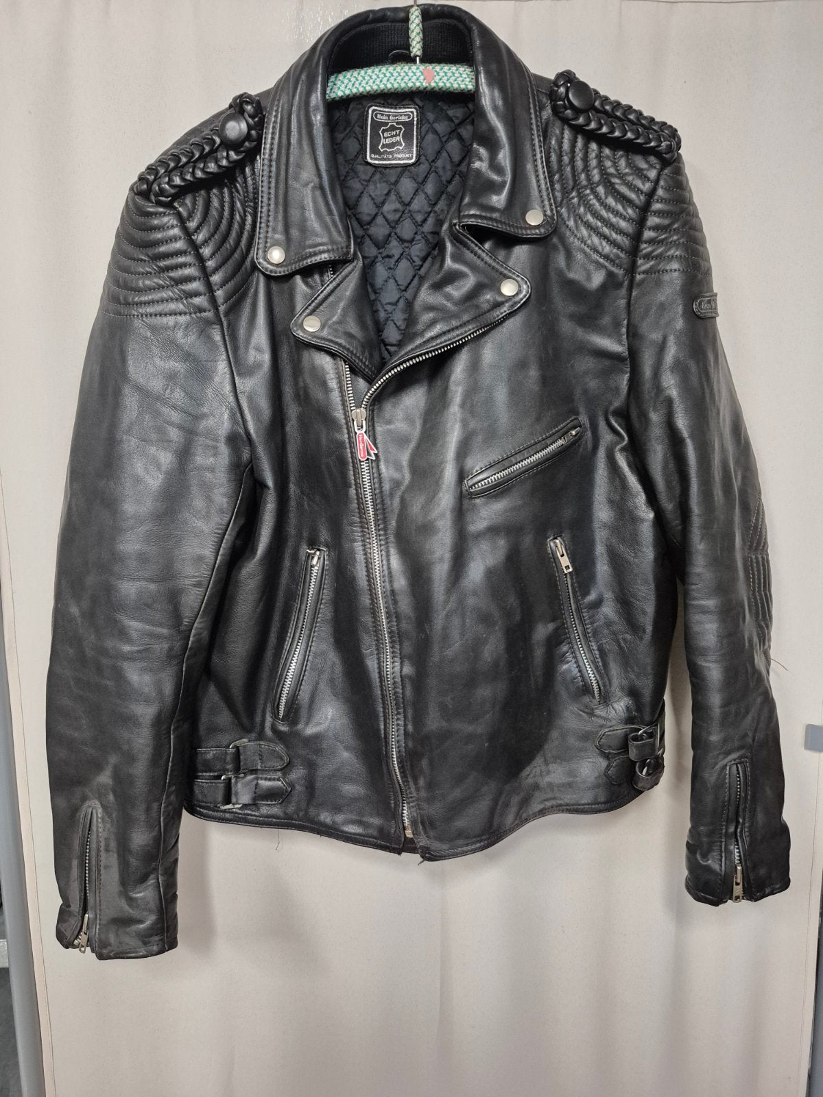 Hein Gericke - Lederjacke - Bikerjacke - Echt Leder - schwarz - Gr. 56