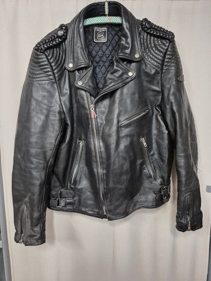 Hein Gericke - Lederjacke - Bikerjacke - Echt Leder - schwarz - Gr. 56