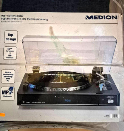 Medion LIFE P69044 MD 83821 USB Plattenspieler MP3 SD Fernbedienung OVP