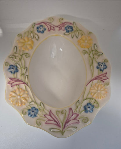 Villeroy & Boch kleine ovale Porzellanschale Konfektschale - Reliefrand -