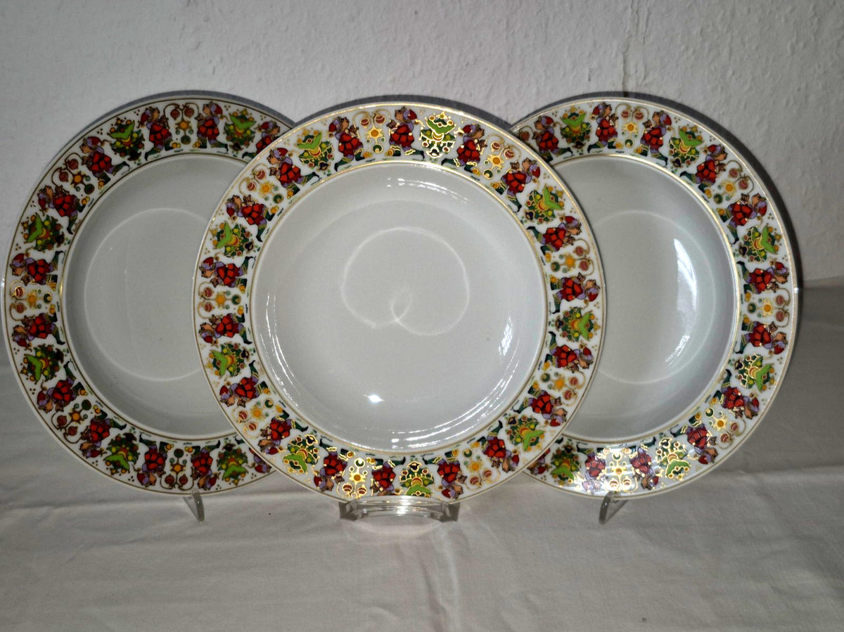Rosenthal Porzellan Suppenteller 3er Set Björn Wiinblad Frohe Weihnachten