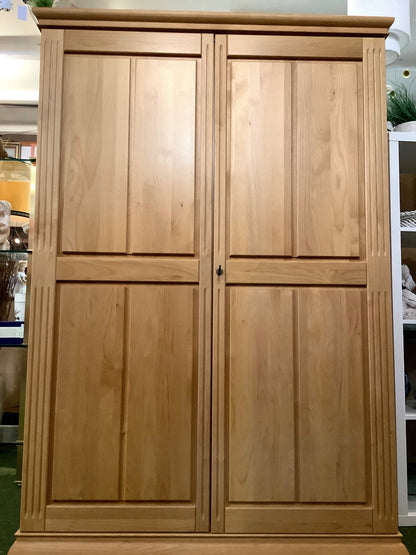 TV-/HiFi-Schrank - Massivholz+Furnier - 120x 174 x 70 cm - 2türig