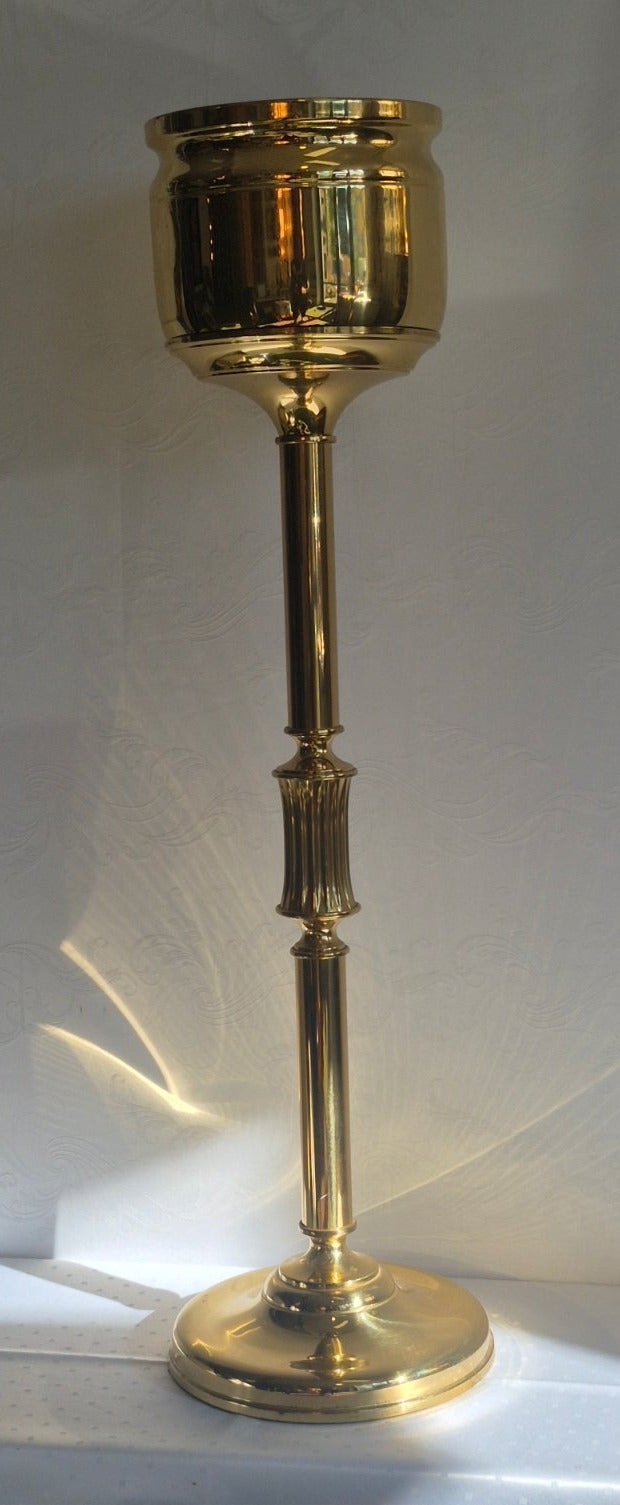 Großer Messing Blumenständer Übertopf Gold  Pflanzenständer