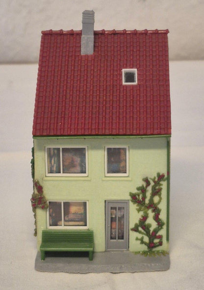 Faller B224 Reihenhaus H0 Fertigmodell  Balkon Garten Modelleisenbahn