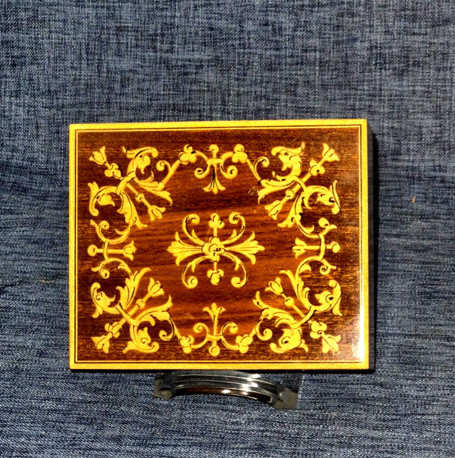 REUGE Spieluhr Holzbox Intarsien "Für Elise " Swiss Musical Movement Vintage