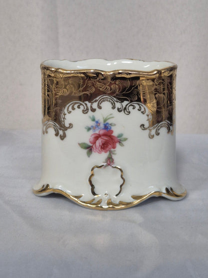 RW Bavaria Porzellan - Zigarettenhalter - im Rokokostil - Golddekor - Handgemal