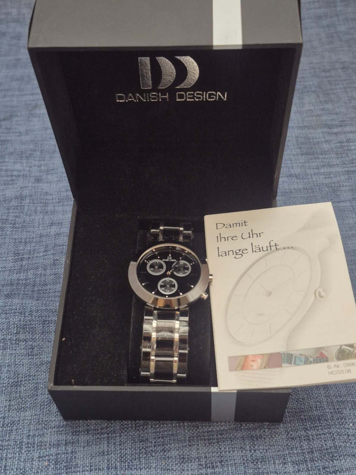 Danish Design IV63Q860 Chronograph Keramik Stahl Herrenuhr schwarz OVP