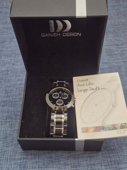 Danish Design IV63Q860 Chronograph Keramik Stahl Herrenuhr schwarz OVP