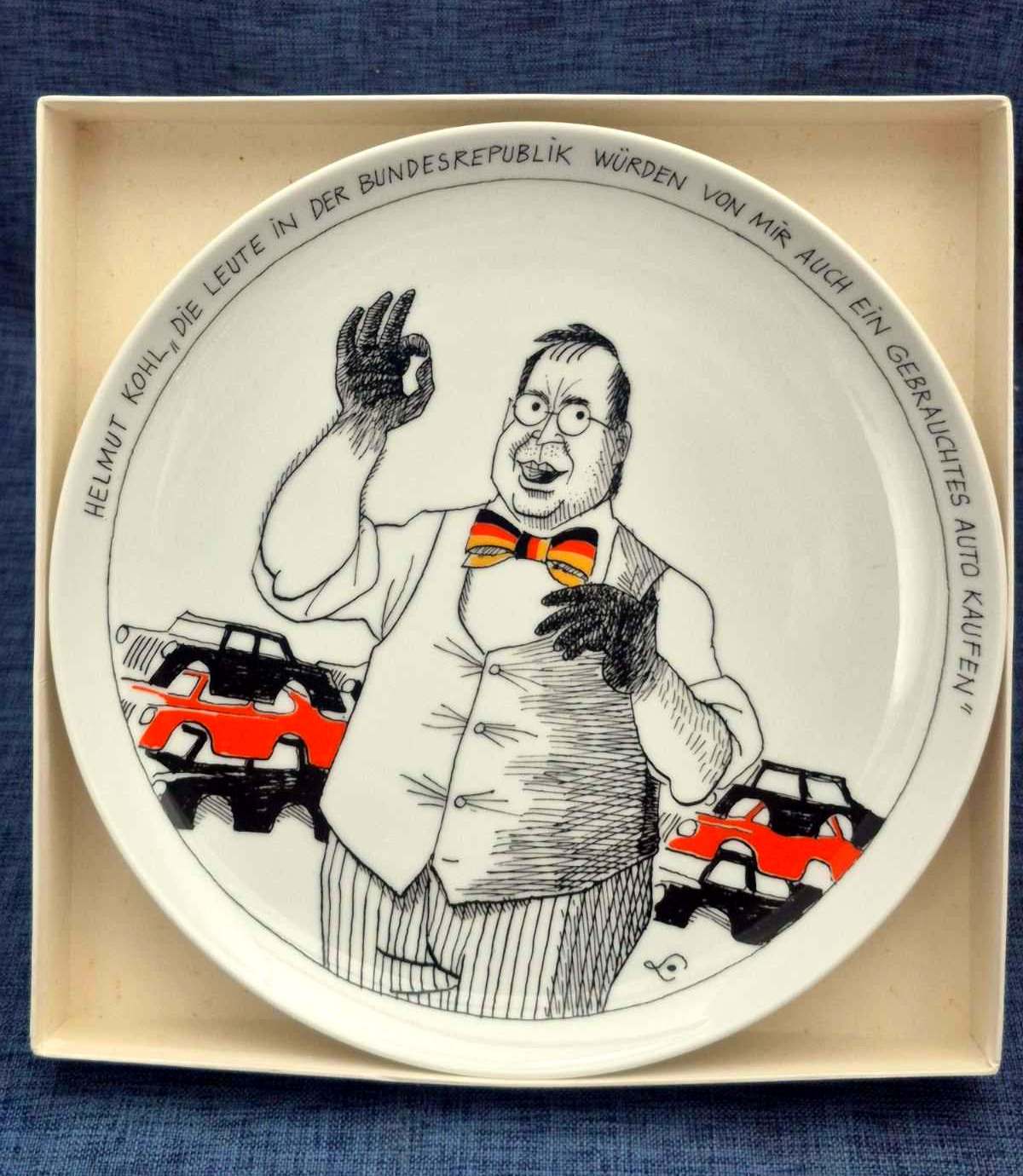 Rosenthal Teller-Satire Ernst Maria Lang Helmut Kohl limitiert 5000 Exemplare