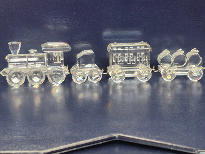 Swarovski 015145 - Eisenbahn Zug Set 4-teilig Kristallglas - Sammlerfigur