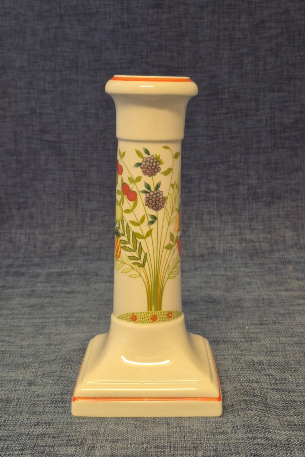 Villeroy & Boch Porzellan Kerzenhalter  Früchte-Dekor Made in Germany Vintage