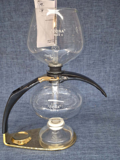 CONA Size C Vakuum Kaffeebereiter Siphon Kaffeemaschine Glas Vintage