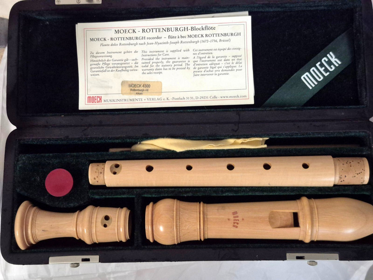Moeck Rottenburgh 4300 Altblockflöte Ahorn Barock mit Koffer & Zubehör