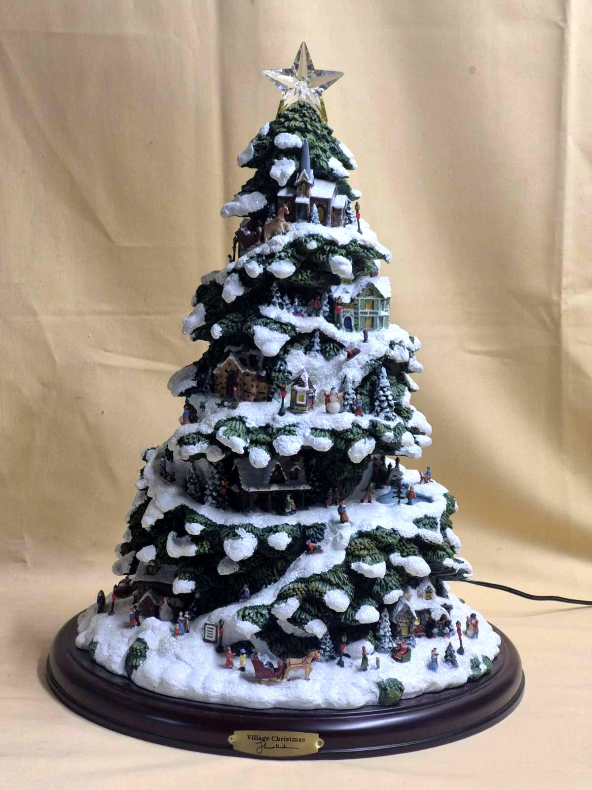 Village Christmas Weihnachtsbaum Diorama beleuchtet Miniatur Winterdorf Sammler