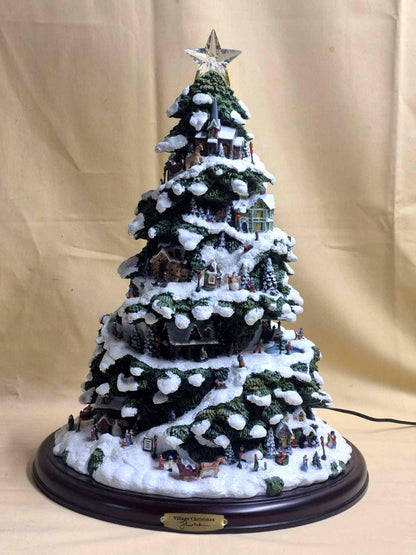 Village Christmas Weihnachtsbaum Diorama beleuchtet Miniatur Winterdorf Sammler