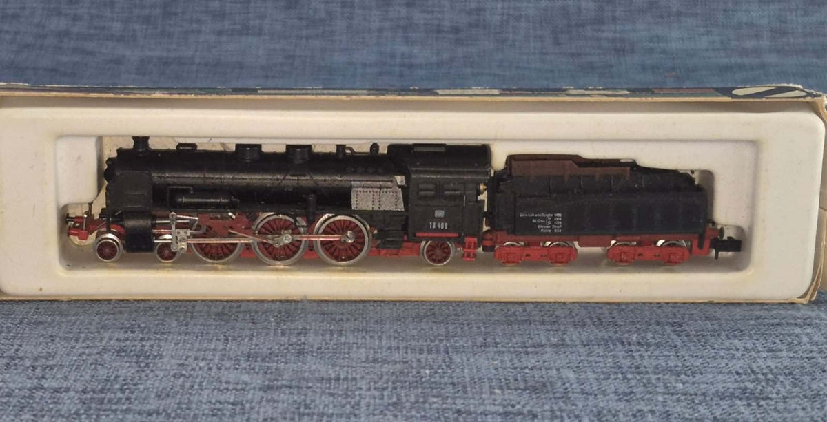 Arnold Rapido N Dampflok DB 18 408 mit Tender Art.0254 Made in W-Germany, getest