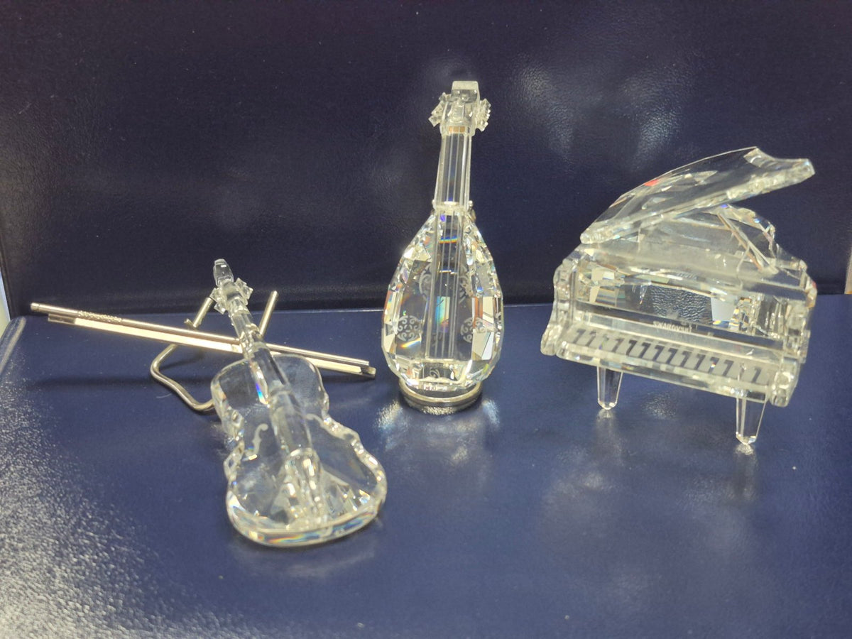 Swarovski - Flügel /Hocker 174506 - Violine 203056 - Laute 169246 - Kristallglas