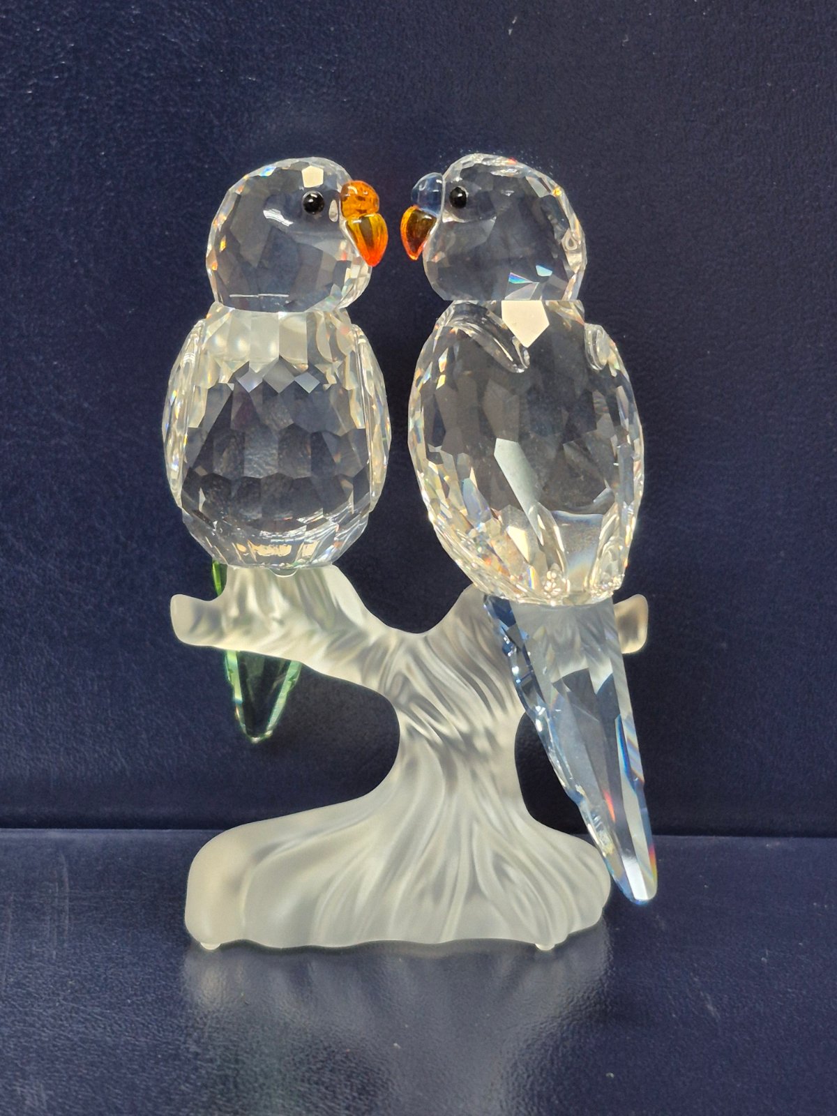 Swarovski 680627 - Wellensittiche Pärchen Kristallglas -  Sammlerstück
