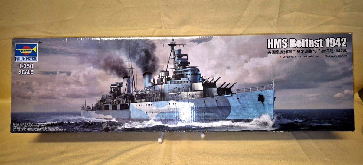 Trumpeter 1/350 HMS Belfast 1942 Modellbausatz 520+ Teile Kreuzer OVP