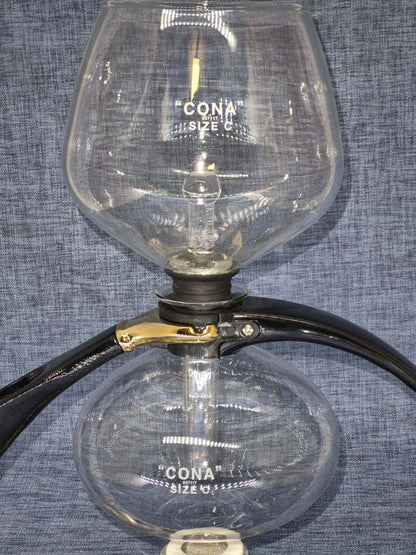 CONA Size C Vakuum Kaffeebereiter Siphon Kaffeemaschine Glas Vintage