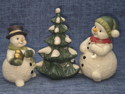 Goebel Schneemann Figuren Set 3-tlg Keramik Weihnachten  Mein Herzchen