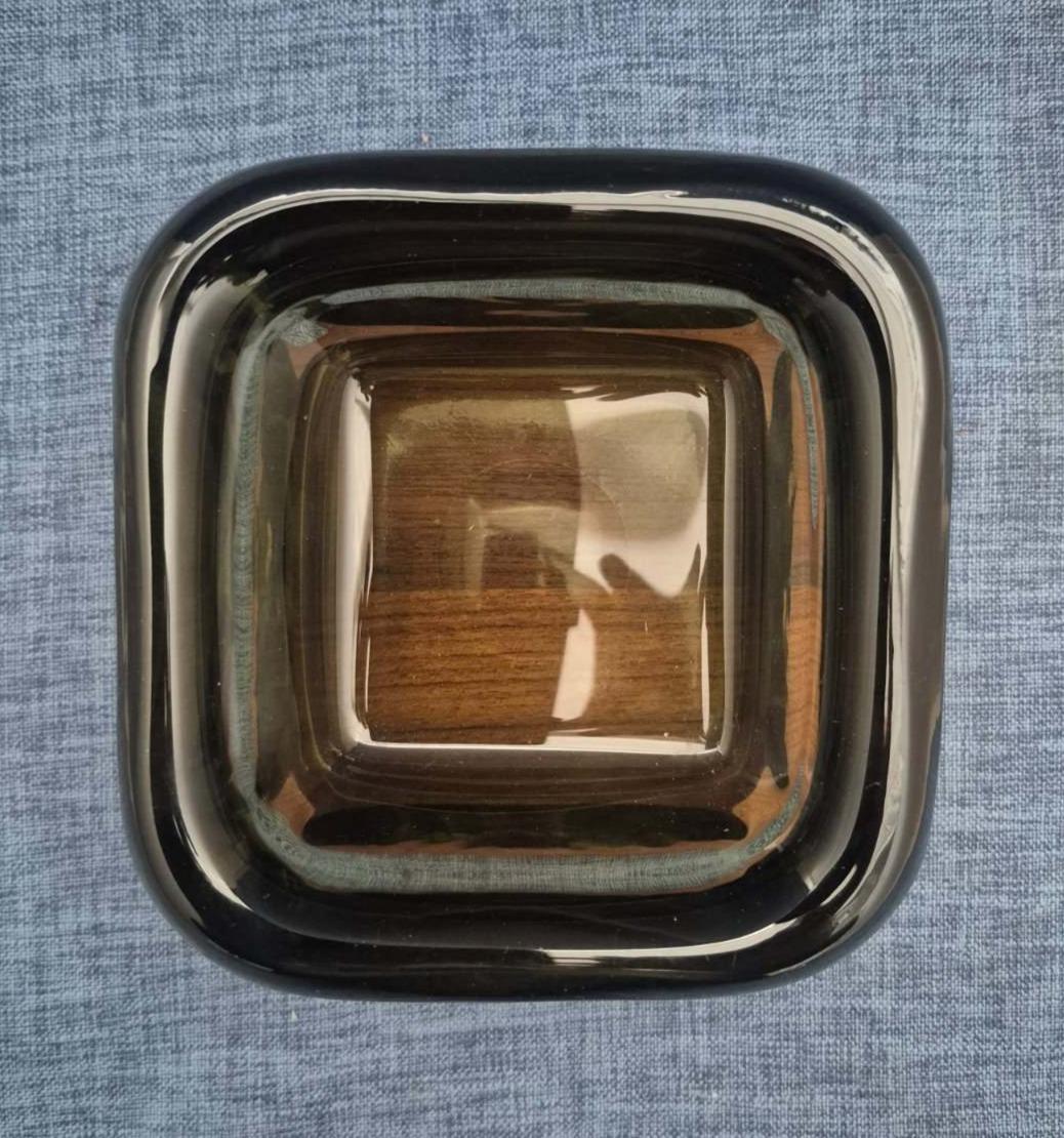 Kosta Boda - Rauchglas Schale - Aschenbecher - 60/70er - 14x14x7,5 cm