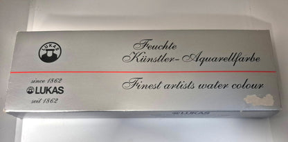 LUKAS Feuchte Künstler-Aquarellfarbe Set 12 Näpfchen Nr. 6721 Metallkasten OVP