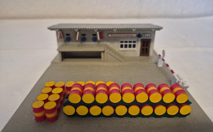 Kibri Tanklager Shell Diorama Modelleisenbahn Spur H0 fertig gebaut
