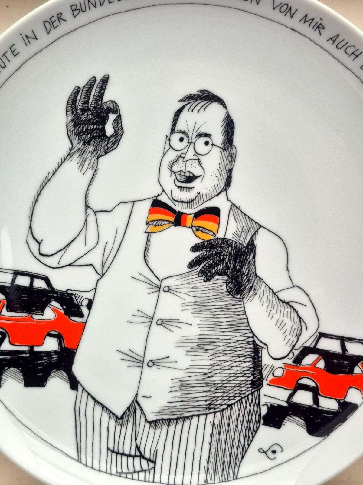 Rosenthal Teller-Satire Ernst Maria Lang Helmut Kohl limitiert 5000 Exemplare