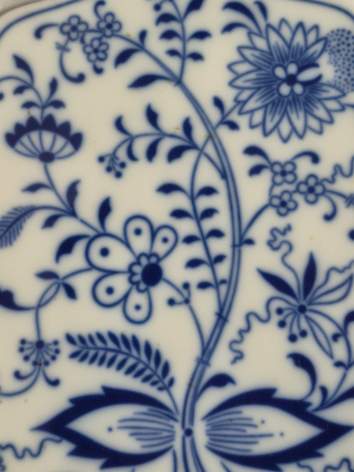 Porzellan Schneidebrett Zwiebelmuster Blau Weiß Wanddeko Vintage Küchendeko